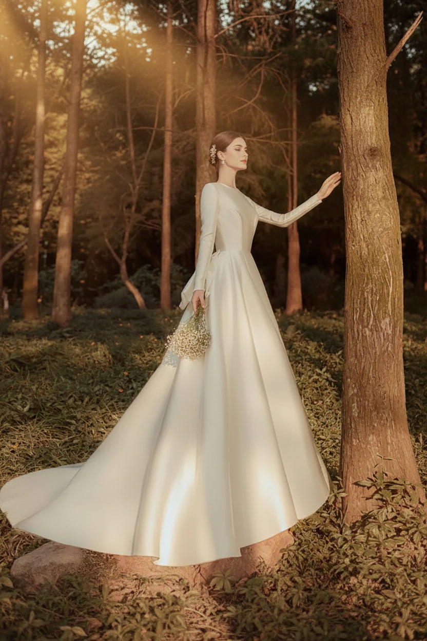 Robe de mariée minimaliste : modèles princesse Amélia