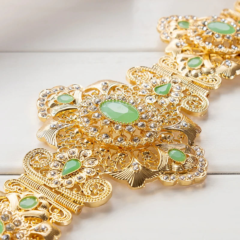 Bijoux De Luxe En Or Style Marocain Clip Fleur Creuse Arad Mariage Dérsynchronisation Patients Environnement Accessory