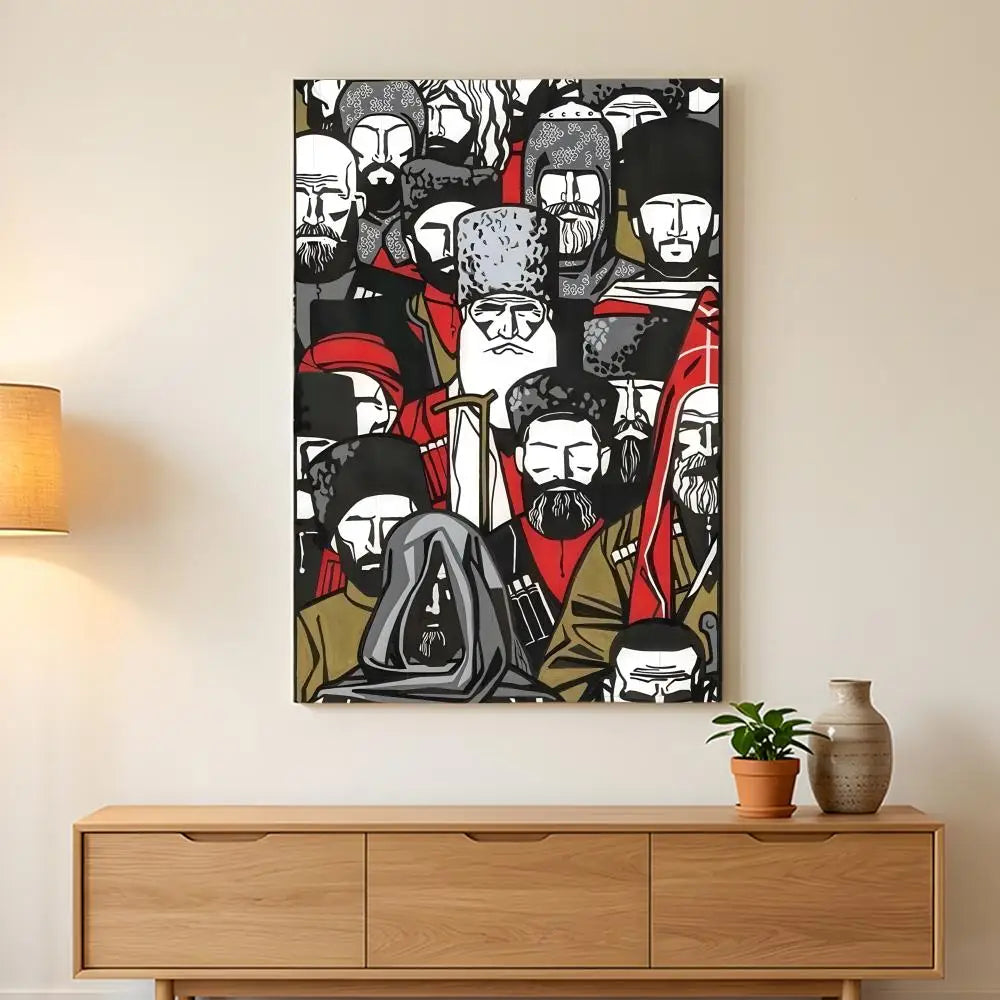 Chechen National Flag Painting Calligraphy HD Wall Art,sturdy Frame,easy-hang Modern Home Decor.