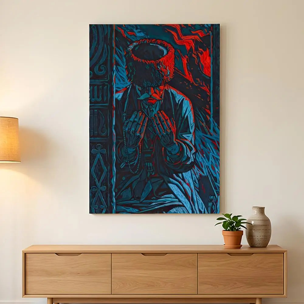 Chechen National Flag Painting Calligraphy HD Wall Art,sturdy Frame,easy-hang Modern Home Decor.