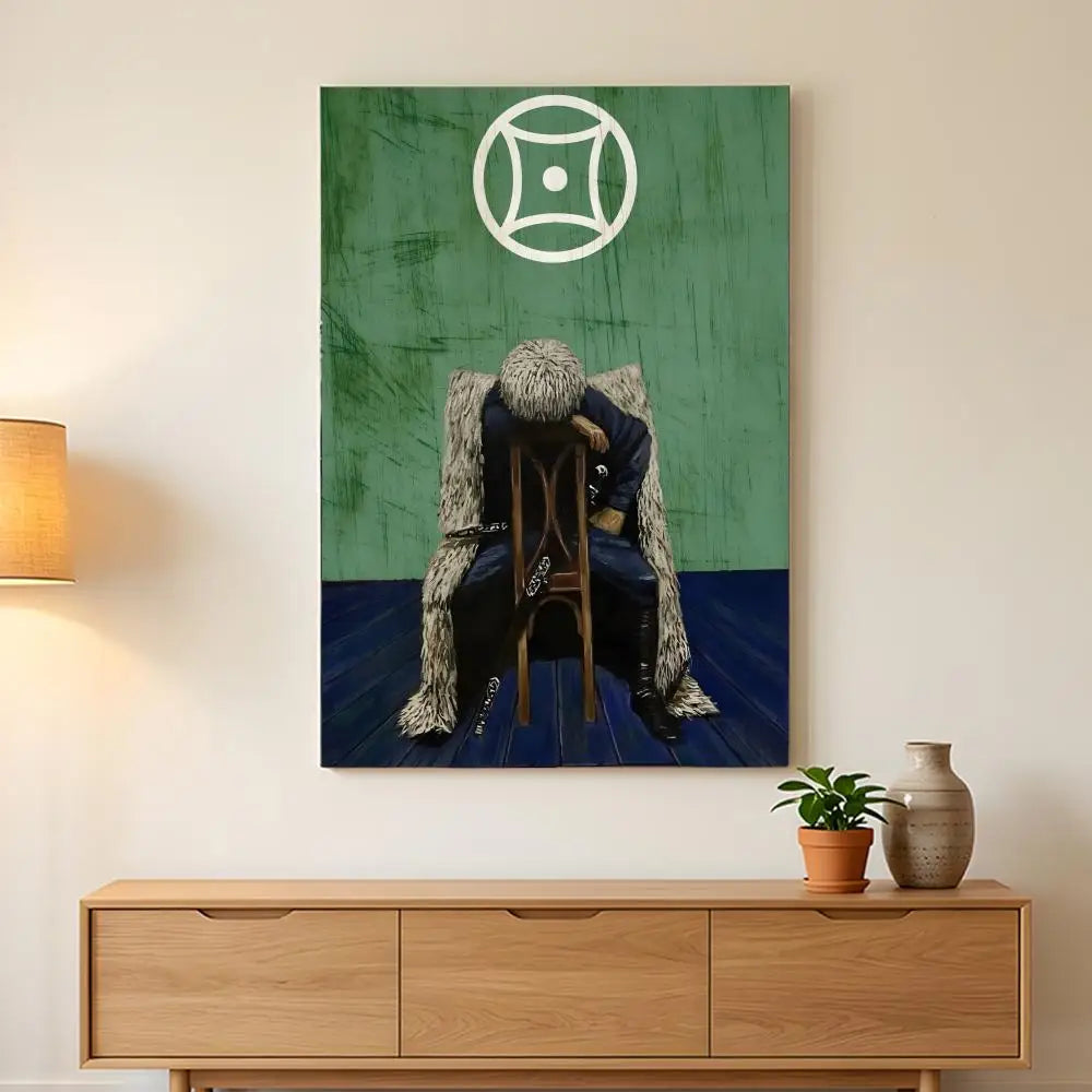 Chechen National Flag Painting Calligraphy HD Wall Art,sturdy Frame,easy-hang Modern Home Decor.