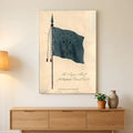 Chechen National Flag Painting Calligraphy HD Wall Art,sturdy Frame,easy-hang Modern Home Decor.