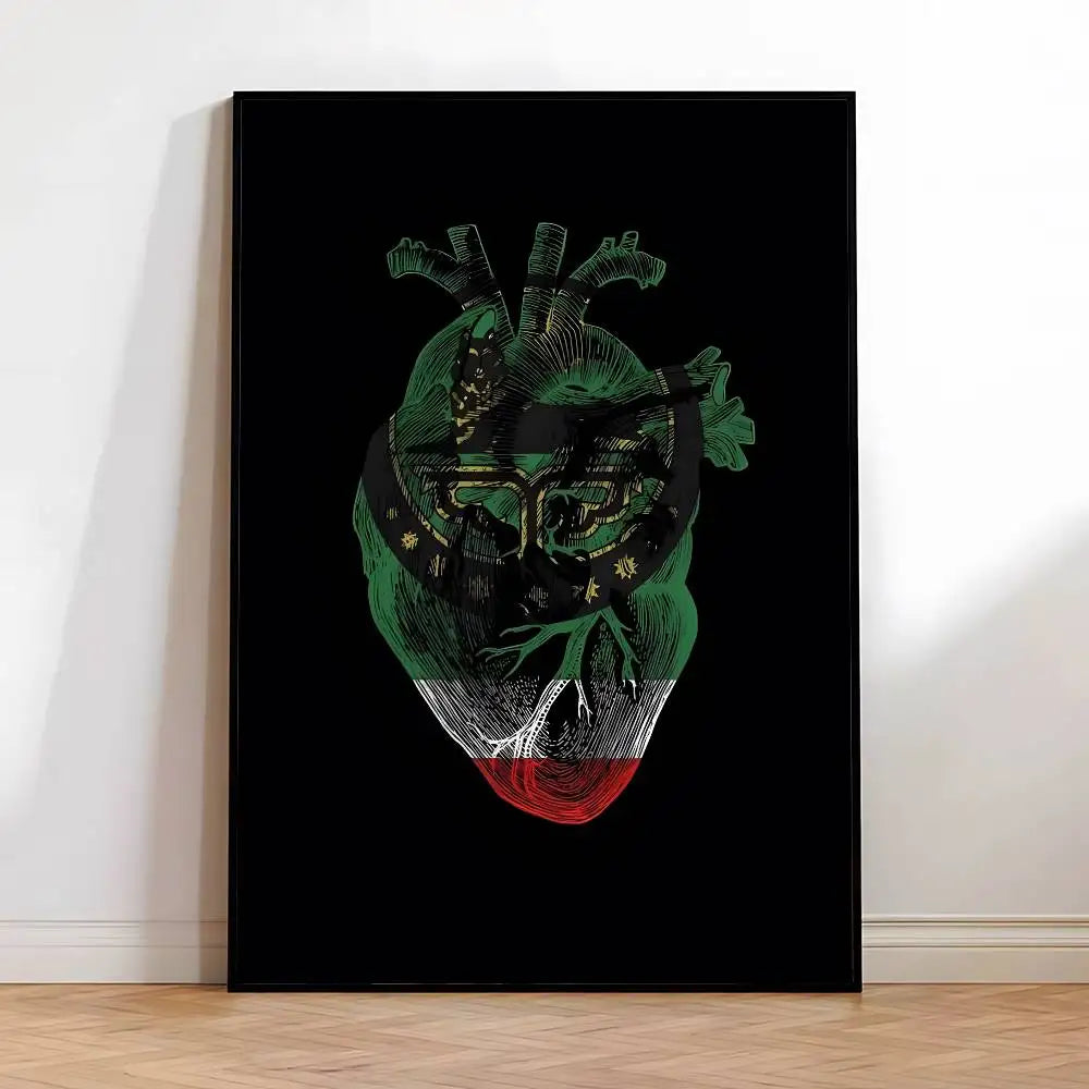 Chechen National Flag Poster HD posters Self-adhesive waterproof ideal for living room bedroom bar decoration