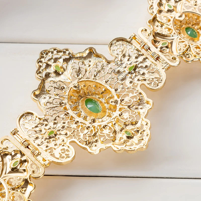 Bijoux De Luxe En Or Style Marocain Clip Fleur Creuse Arad Mariage Dérsynchronisation Patients Environnement Accessory