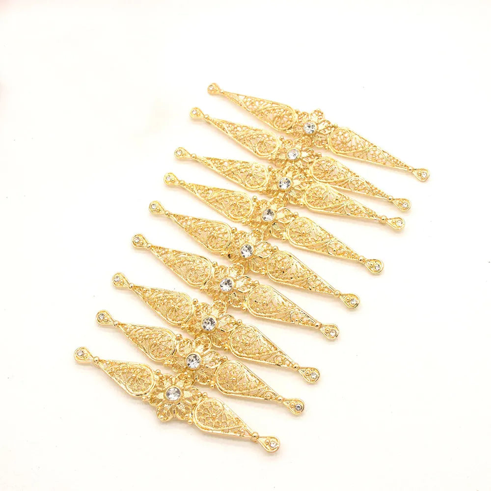 Vintage Turks Caucasus Women Breastplate Bridal Dress Brooch Hollow Flower Kazakh Wedding Jewelry