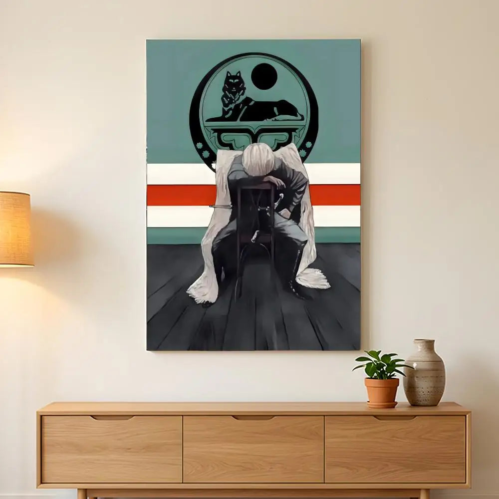 Chechen National Flag Painting Calligraphy HD Wall Art,sturdy Frame,easy-hang Modern Home Decor.