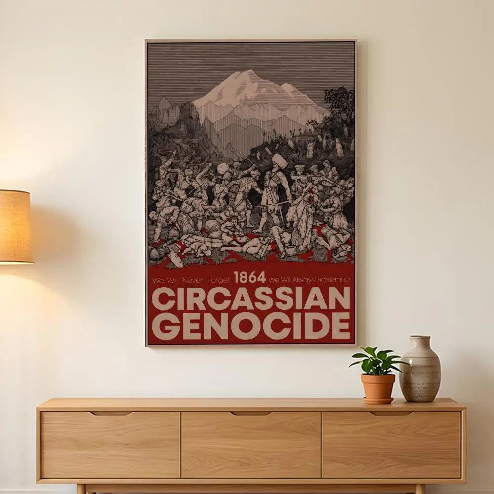 Chechen National Flag Painting Calligraphy HD Wall Art,sturdy Frame,easy-hang Modern Home Decor.