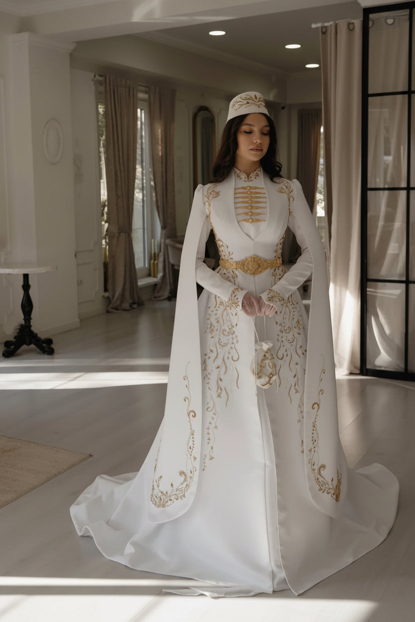 ROBE CAUCASIENNE : MODÈLE PRINCESSE RAIDE